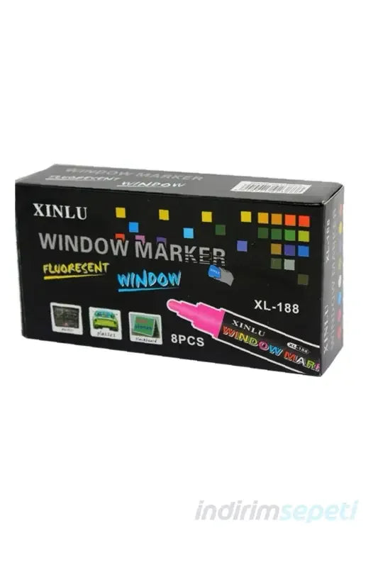 Kalem Cam ve LED panolar için 8 Farklı Renkli Kalem Seti - Indirimsepeti