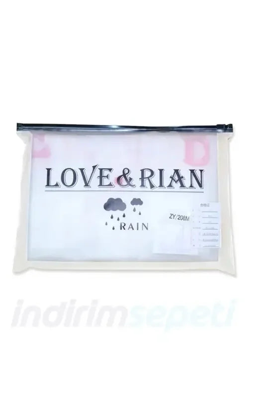 Kalite Unisex Yağmurluk Cepli Dayanıklı Love Rain Kapşonlu XL - Indirimsepeti
