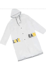 Kalite Unisex Yağmurluk Cepli Dayanıklı Love Rain Kapşonlu XL - Indirimsepeti