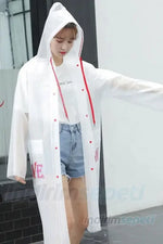 Kalite Unisex Yağmurluk Cepli Dayanıklı Love Rain Kapşonlu XL - Indirimsepeti