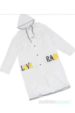 Kalite Unisex Yağmurluk Cepli Dayanıklı Love Rain Taşıma Çantalı M - indirimsepeti
