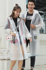 Kalite Unisex Yağmurluk Cepli Dayanıklı Love Rain Taşıma Çantalı L - indirimsepeti