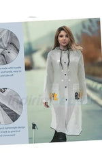 Kalite Unisex Yağmurluk Cepli Dayanıklı Love Rain Taşıma Çantalı L - indirimsepeti