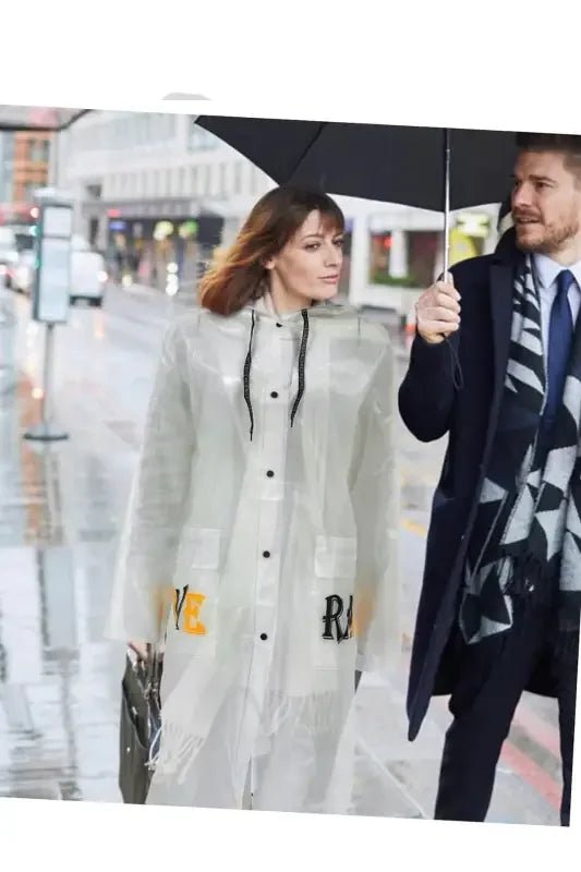 Kalite Unisex Yağmurluk Cepli Dayanıklı Love Rain Taşıma Çantalı L - indirimsepeti