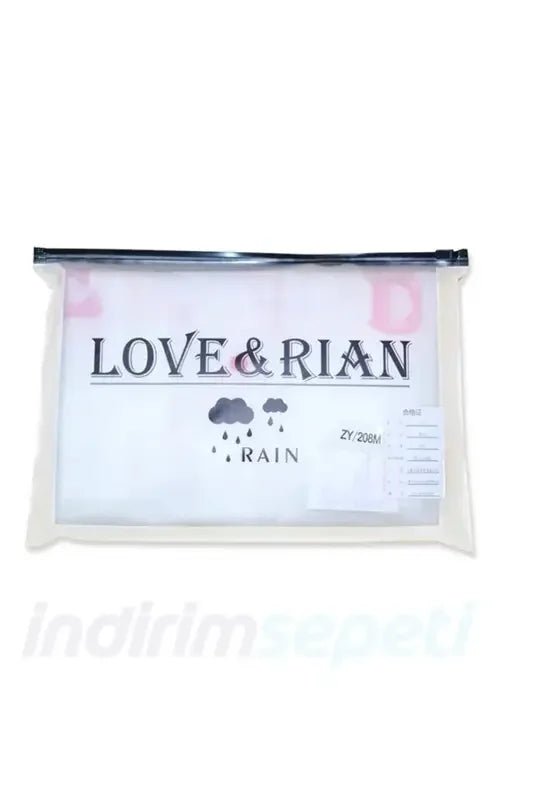 Kalite Unisex Yağmurluk Cepli Dayanıklı Love Rain Taşıma Çantalı M - indirimsepeti