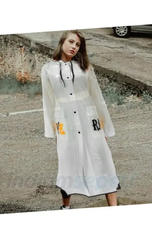 Kalite Unisex Yağmurluk Cepli Dayanıklı Love Rain Taşıma Çantalı M - indirimsepeti