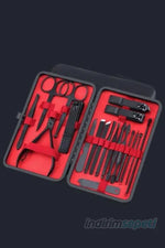 Lüks Seri 18 Parça Çanta Tipi Paslanmaz Çelik Manikür Pedikür Profesyonel Tırnak Bakım Temizlik Seti - Indirimsepeti