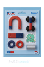 Çocukları için Zeka Oyunları Mıknatıs Oyun Deney Seti Magnet Play Set Eğitici Oyunlar 1 Kutu