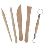 Ebeşuar Seti 5 Li 15 cm 1 Paket Ahşap Modelaj Modelleme Aletleri Seramik Kil ve Heykel Modelaj Kalemi