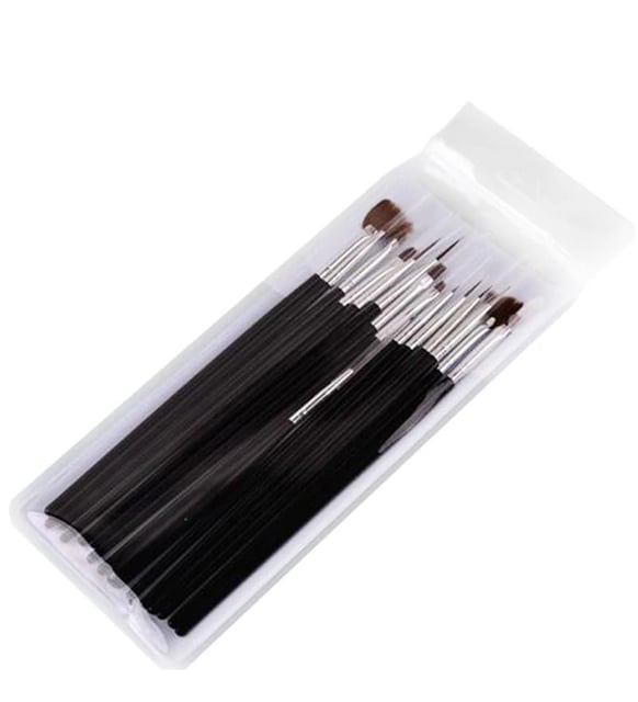 Fırça Seti 16’lı Beyaz & Mavi Saplı Çok Amaçlı Sanatsal ve Nail Art sanat ve güzellik amaçlı çok yönlü fırçalar