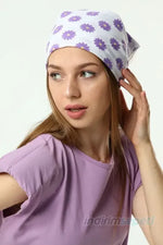 Bandana Papatya Bisiklet & Motosiklet Etkinlik Gezi Eğlence Pamuklu Beyaz - Indirimsepeti