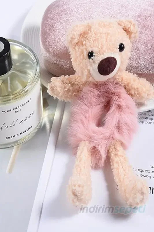 Pelüş Ayıcıklı Kürklü Simit Toka Lastik Toka - Indirimsepeti