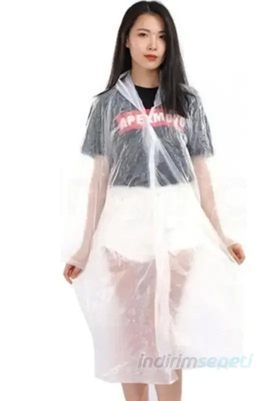 Poşet Yağmurluk Unisex 5'li Şeffaf Kullan At Yağmur Toz Poşet Koruyucu - Indirimsepeti