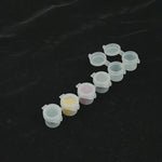 100’lü 3Ml 3cc 6 Şerit Boş Boya Kutusu Hafif  Sızdırmaz Yumuşak Kapaklı Suluboya, Akrilik ve Guaj Boya Depola için ideal