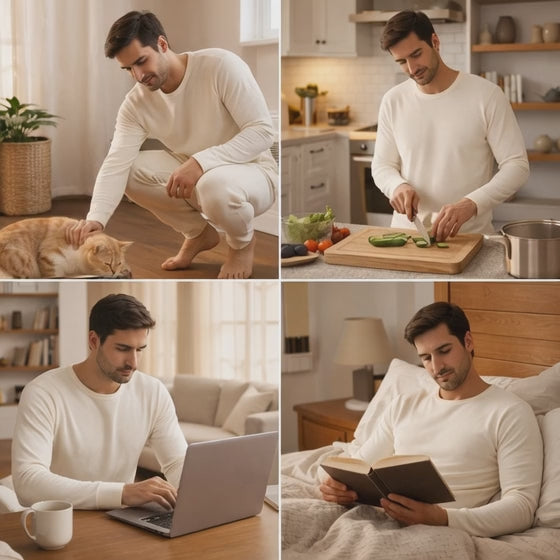 Erkek Merinos Yünü Termal Alt İçlik – Doğal Sıcak Tutan, Esnek ve Konforlu Kışlık İçlik