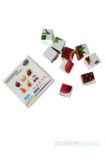 Renkli Ahşap Eğitici Meyveleri Öğreniyorum Küpleri Özel Kutusu Ile - Indirimsepeti