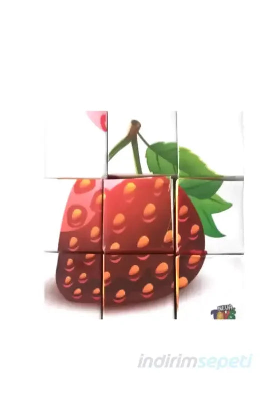 Renkli Ahşap Eğitici Meyveleri Öğreniyorum Küpleri Özel Kutusu Ile - Indirimsepeti