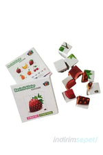 Renkli Ahşap Eğitici Meyveleri Öğreniyorum Küpleri Özel Kutusu Ile - Indirimsepeti