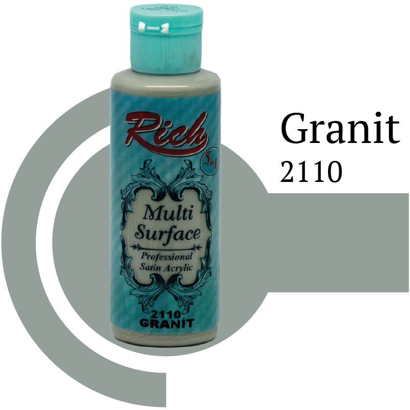 Rich Multi Surface 2110 GRANİT Akrilik Boya 120cc - indirimsepeti