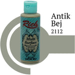 Rich Multi Surface 2112 ANTİK BEJ Akrilik Boya 120cc - indirimsepeti
