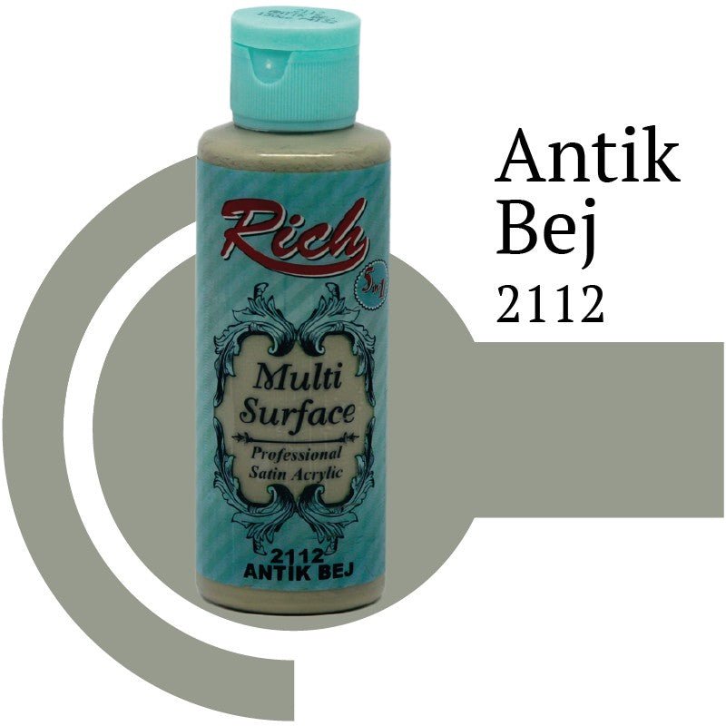 Rich Multi Surface 2112 ANTİK BEJ Akrilik Boya 120cc - indirimsepeti