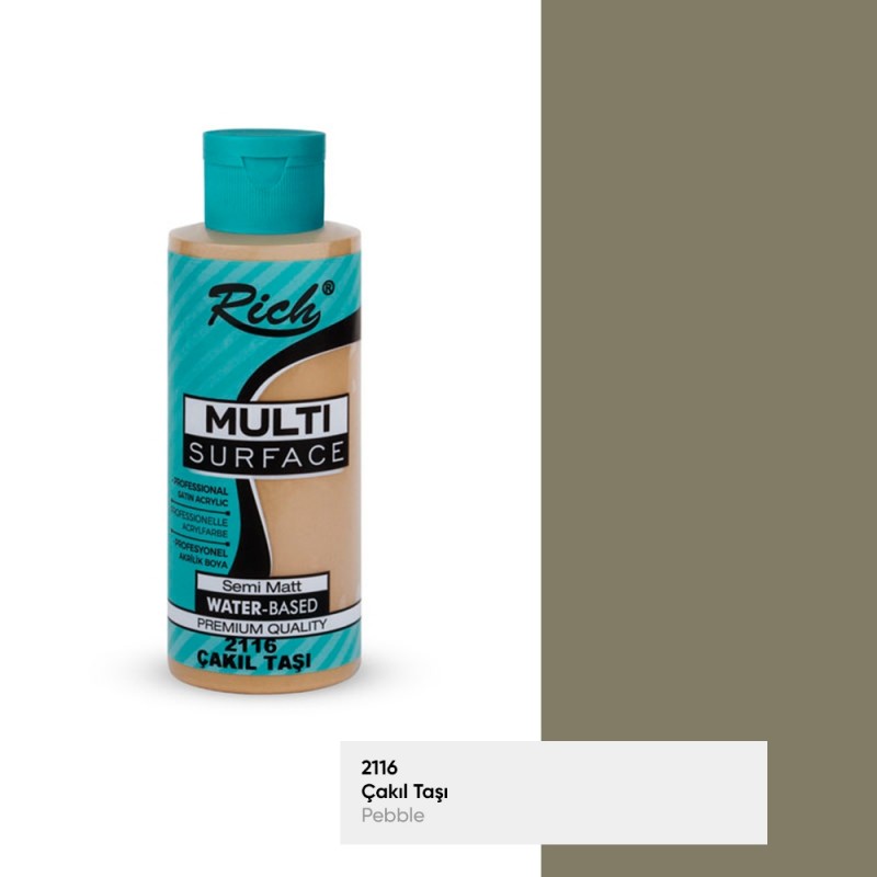 Rich Multi Surface 2116 ÇAKIL TAŞI Akrilik Boya 120cc - Indirimsepeti