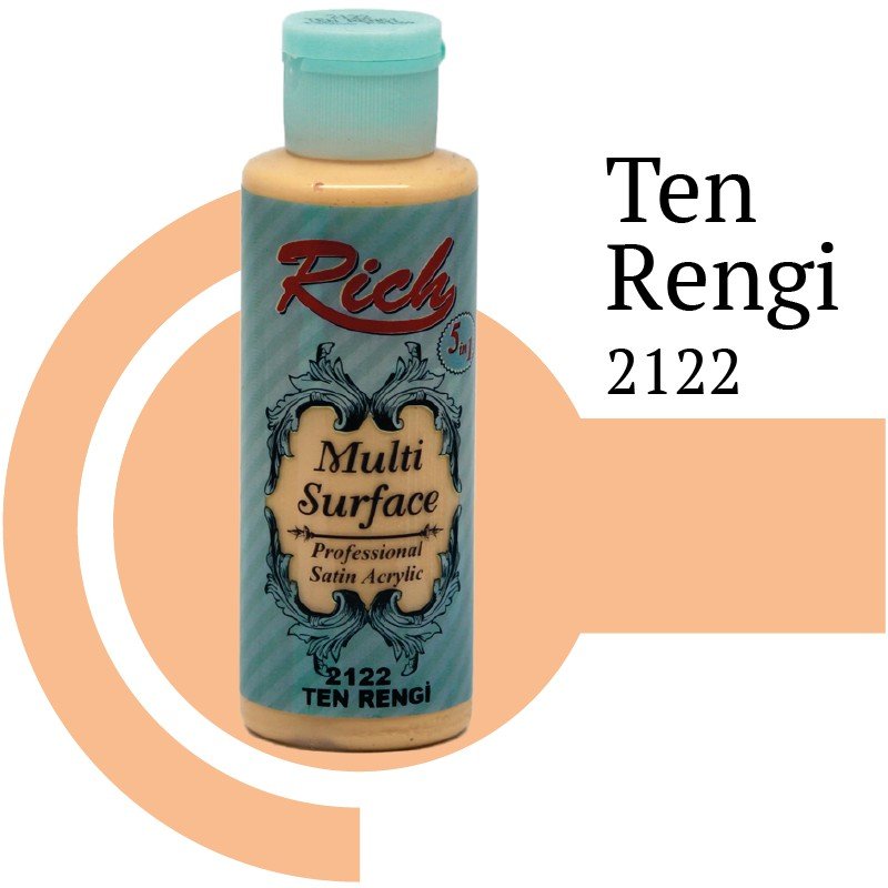 Rich Multi Surface 2122 TEN RENGİ Akrilik Boya 120cc - indirimsepeti