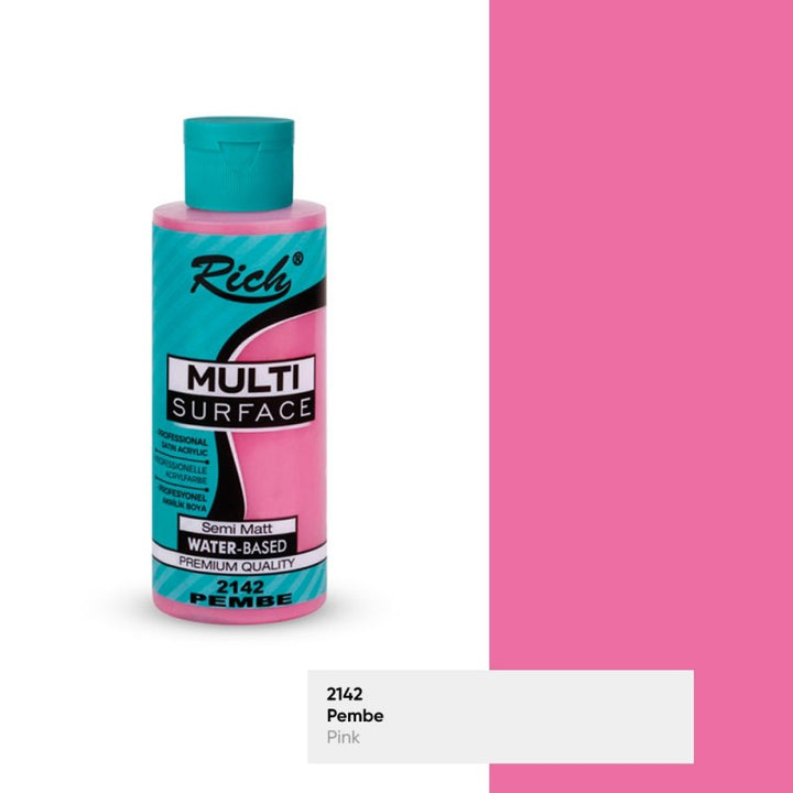 Rich Multi Surface 2142 PEMBE Akrilik Boya 120cc - Indirimsepeti