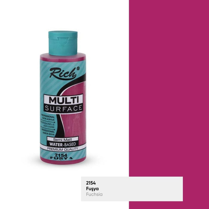 Rich Multi Surface 2154 FUŞYA Akrilik Boya 120cc - Indirimsepeti