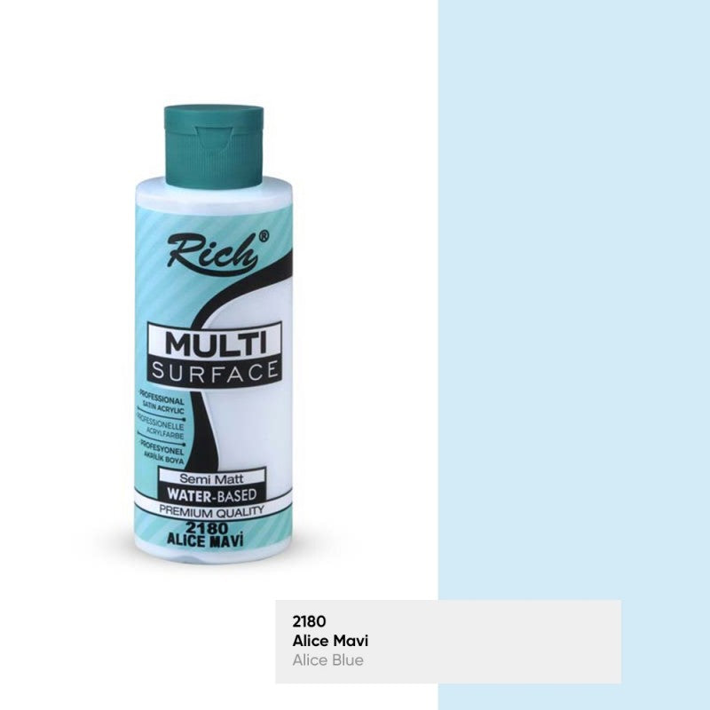Rich Multi Surface 2180 ALICE MAVİ Akrilik Boya 120cc - Indirimsepeti
