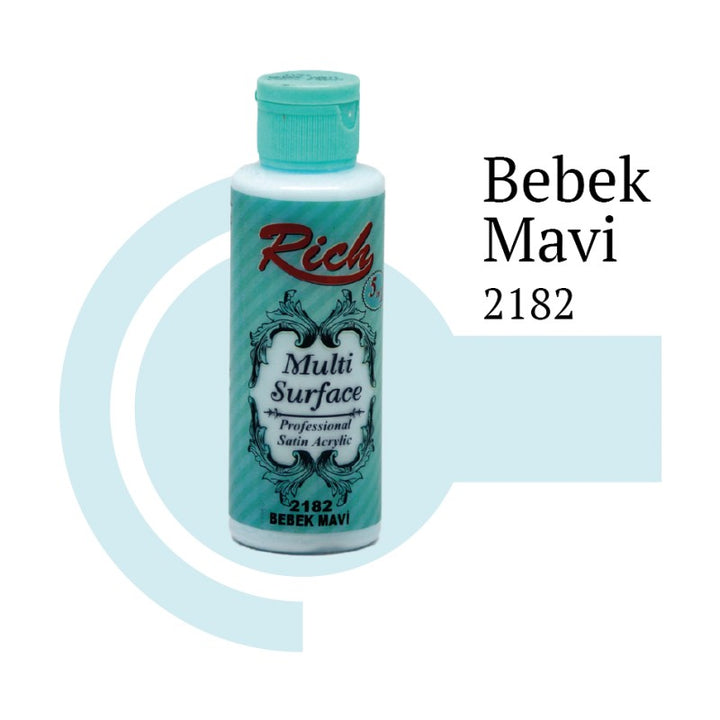 Rich Multi Surface 2182 BEBEK MAVİ Akrilik Boya 120cc - Indirimsepeti