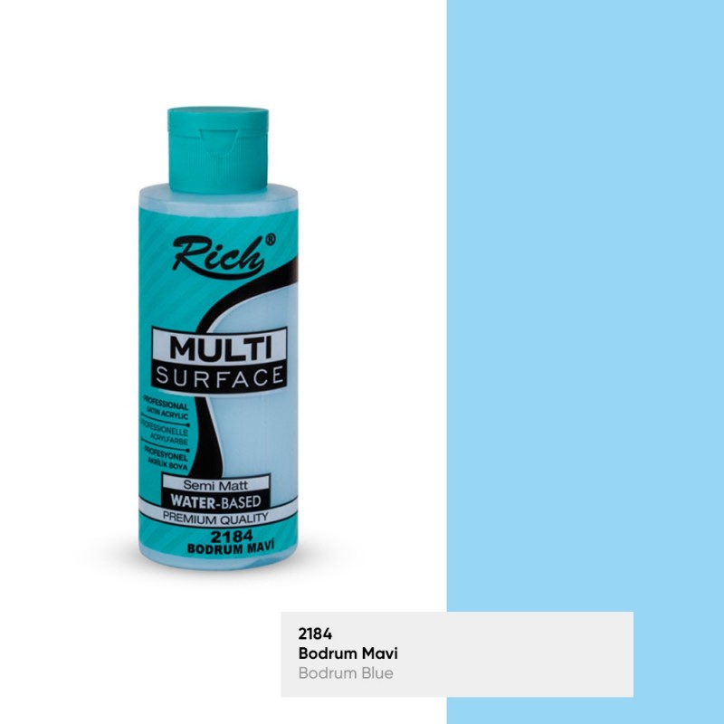 Rich Multi Surface 2184 BODRUM MAVİ Akrilik Boya 120cc - Indirimsepeti
