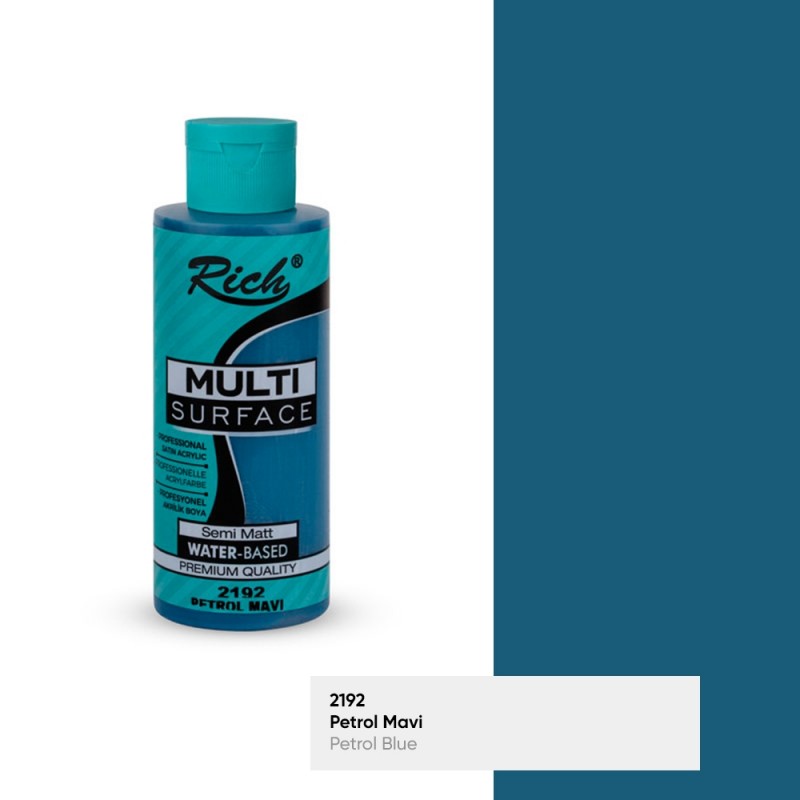 Rich Multi Surface 2192 PETROL MAVİ Akrilik Boya 120cc - Indirimsepeti
