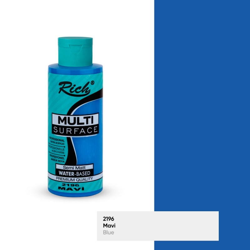 Rich Multi Surface 2196 MAVİ Akrilik Boya 120cc - Indirimsepeti