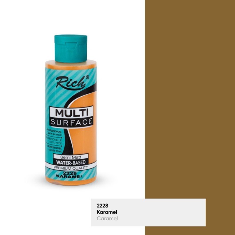 Rich Multi Surface 2228 KARAMEL Akrilik Boya 120cc - indirimsepeti