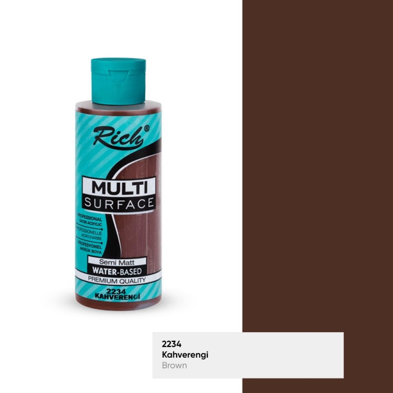 Rich Multi Surface 2234 KAHVERENGİ Akrilik Boya 120cc - Indirimsepeti