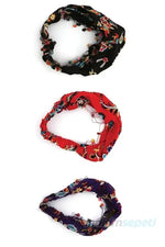 Saç Bant Pamuklu Lastikli Çiçek Desenli  Boncuklu Saç Bandı 3 Farklı Renk - Indirimsepeti