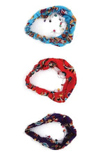 Saç Bant Pamuklu Lastikli Çiçek Desenli  Boncuklu Saç Bandı 3 Farklı Renk - Indirimsepeti