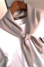 Saten Fular Bandana Anma Etkinlik Kutlama Parlak Saten Sütlü Kahve - Indirimsepeti