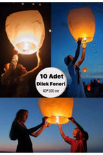 1 Adet Dilek Feneri Balonu /Düğün,Nişan Özel Gün İçin Kolay Açılabilen Mumlu Gece Gökyüzü Uçan Dilek Balonu - Indirimsepeti