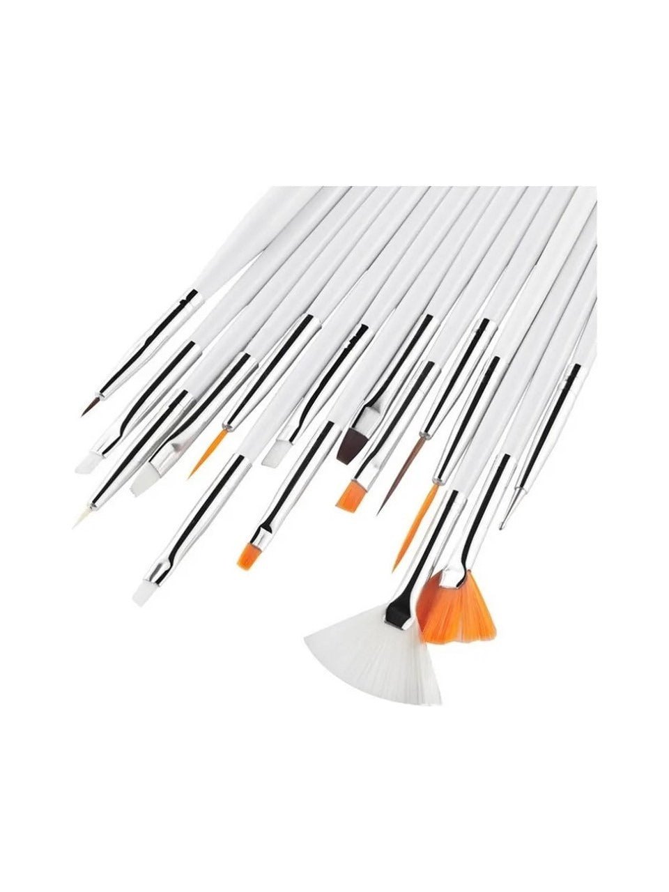 Fırça Seti 16’lı Beyaz & Mavi Saplı Çok Amaçlı Sanatsal ve Nail Art sanat ve güzellik amaçlı çok yönlü fırçalar