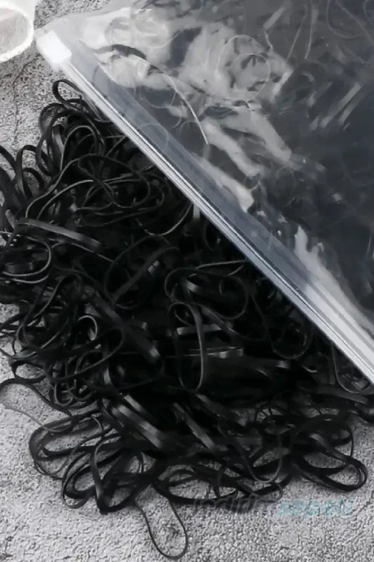 Şeffaf Cüzdanlı Cocuk Siyah Lastik Toka Örgü Lastik Toka 250 + - Indirimsepeti