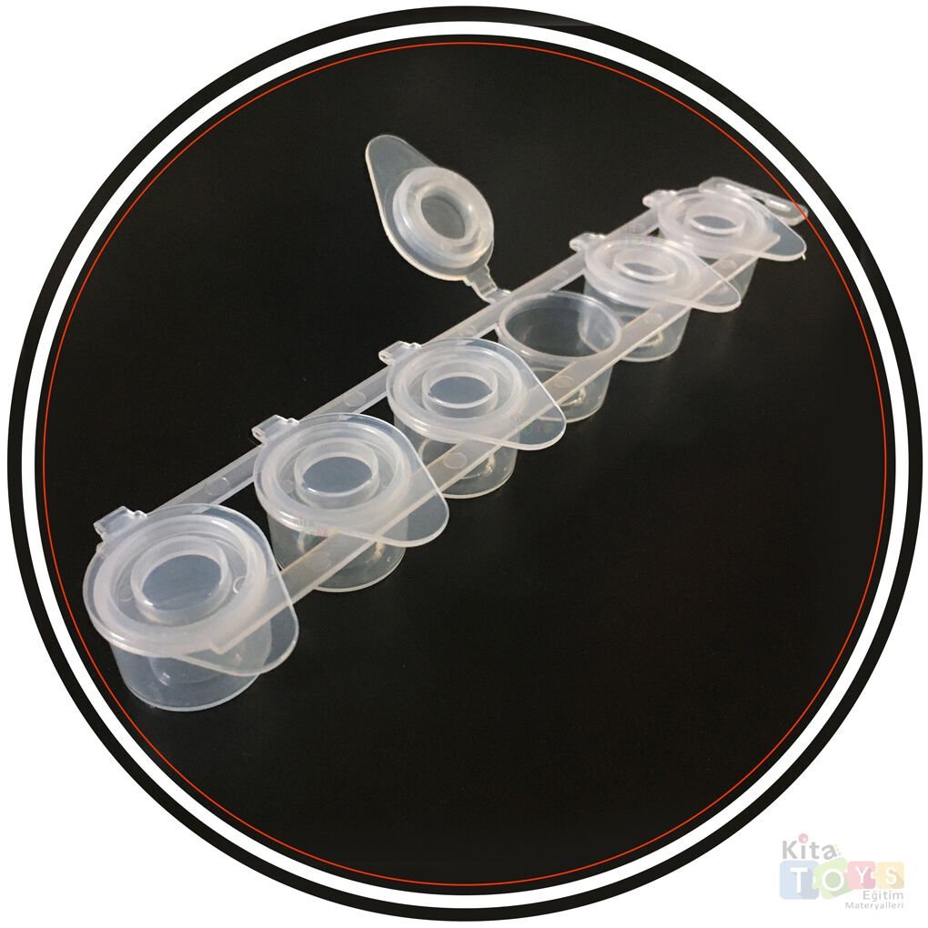 Boş Boya Kutusu 5 Ml 8’li Set – 5 Cc Şeffaf Kapaklı Boya Saklama Kabı | Yaz Sanat Etkinlikleri İçin Uygun 5 cc - Indirimsepeti