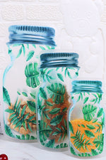 Saklama Poşeti 9 Adet 3 Boy Kavanoz Görünümlü Kilitli Saklama Kap / 150ml - 500ml - 620ml - Indirimsepeti