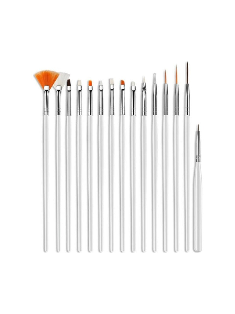 Fırça Seti 16’lı Beyaz & Mavi Saplı Çok Amaçlı Sanatsal ve Nail Art sanat ve güzellik amaçlı çok yönlü fırçalar