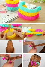 Sihirli Saç Bigudi Spiral Bukleler Rulo Donuts Curl Saç Şekillendirici Aracı Saç 4 Adet - Indirimsepeti