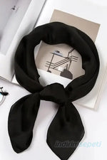 Siyah Saten Fular Bandana Anma Etkinlik Kutlama Parlak Saten - Indirimsepeti