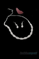 Su Yolu Zirkon Taşlı Kolye Küpe Seti Gelin Takı Seti Nişan Seti - Indirimsepeti