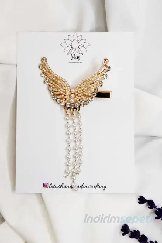 Toka incili Kelebek kanat yan toka Broş Model Çanta Süs Hediyelik Pens Toka - Indirimsepeti