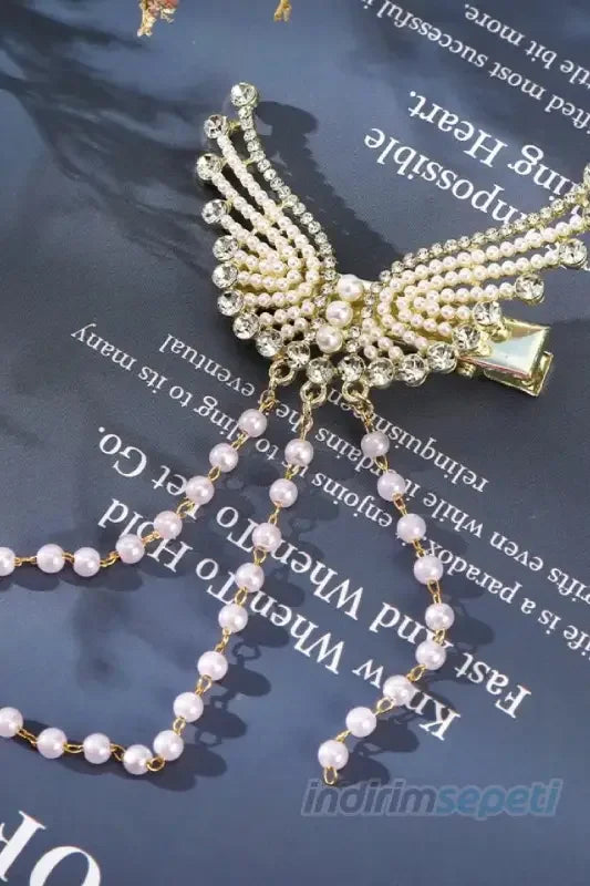 Toka incili Kelebek kanat yan toka Broş Model Çanta Süs Hediyelik Pens Toka - Indirimsepeti